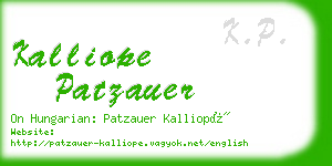 kalliope patzauer business card